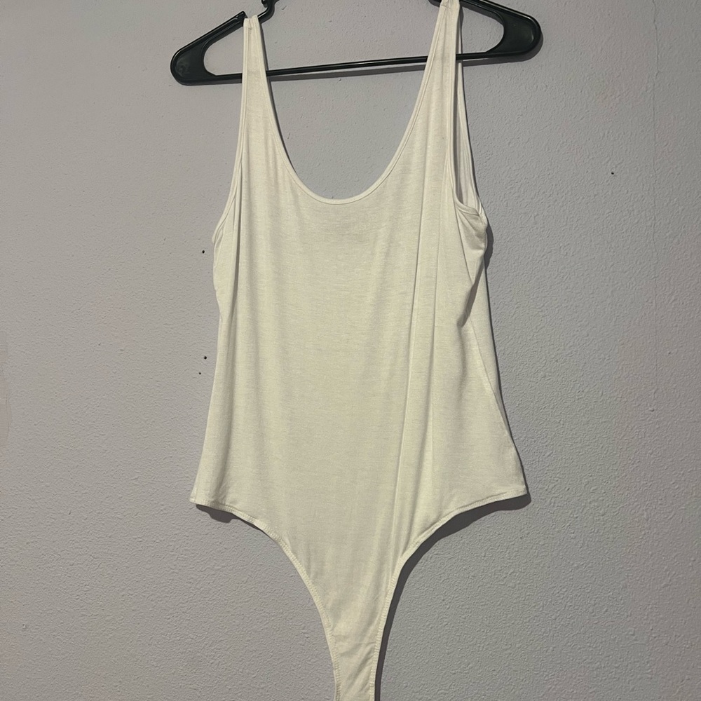 White Flowy Bodysuit